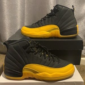 Black University gold jordan 12s